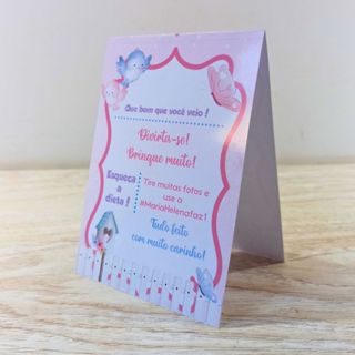 Plaquinha de Mesa Aniversário Jardim Encantado em Oferta na Shopee