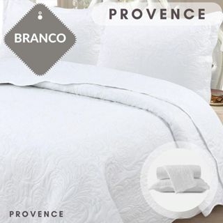 Kit Colcha Bouti Cobre leito Casal King Provence Bouti Bordado Ultrassónico Dupla Face 03 ...