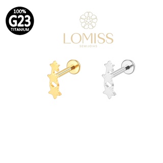 Piercing Helix Conch Tragus Labret Titânio Pvd Estrelas em Oferta na Shopee