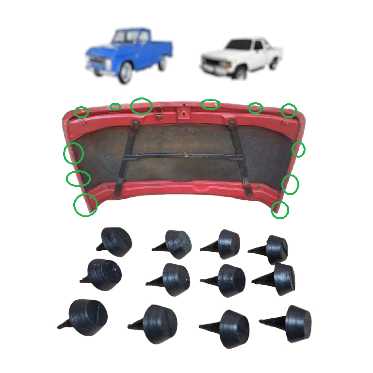 Kit Batente Capo Lateral D20 D10 C10 A10 A20 Chevrolet 12pcs em Oferta na Shopee