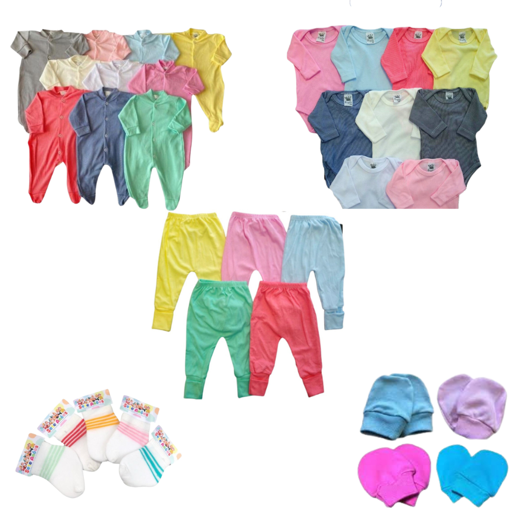 Kit De Enxoval Maternidade 12 Peças Body Mijão Macacão Bebês enxoval