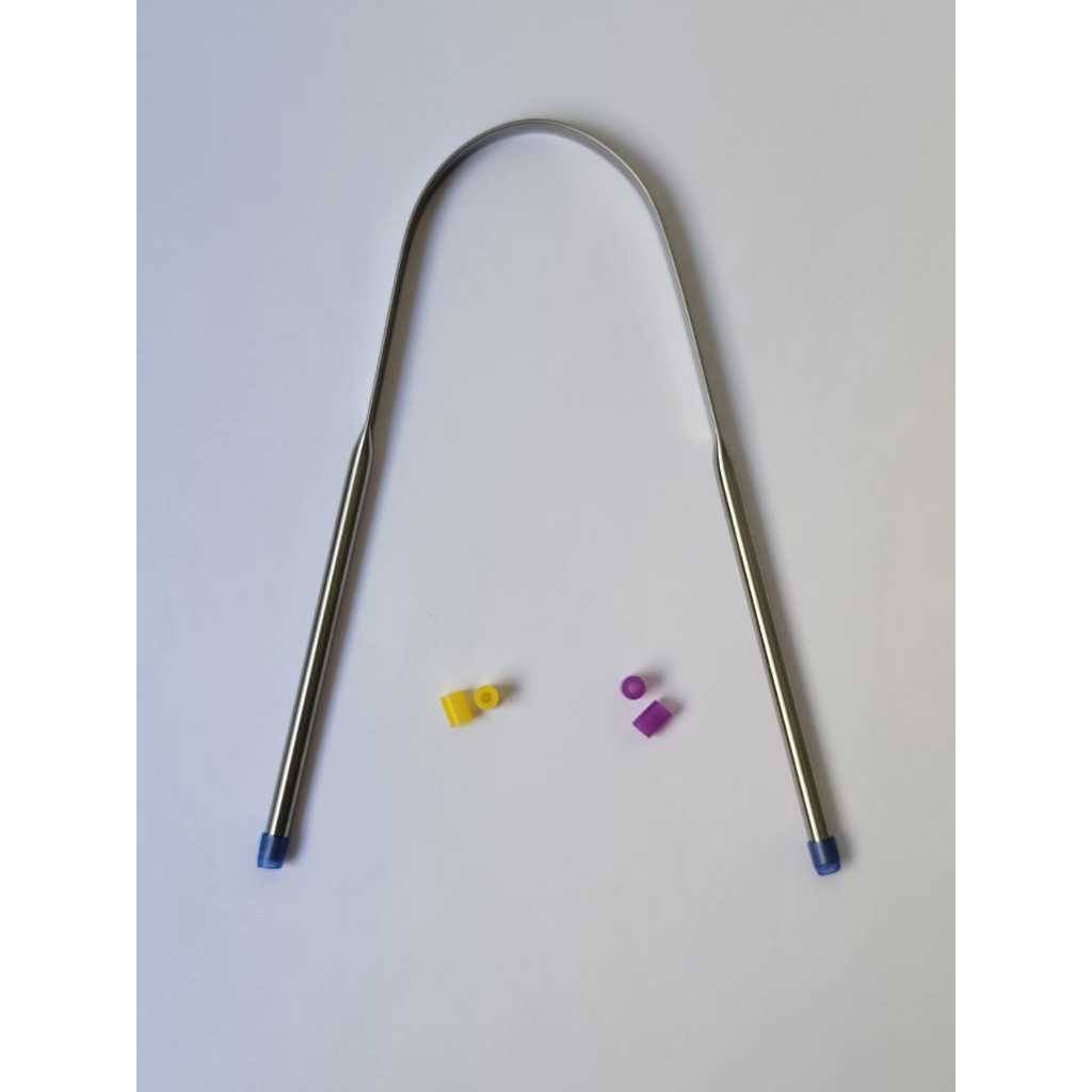 Raspador Limpador de Língua em Aço Inoxidável Cirúrgico + Identificador. Fabricação nacional