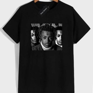 Camiseta XXXTENTACION preta algodão Camiseta XXXTENTACION branca