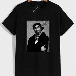 Camiseta 2pac Camiseta tupac preta e branco