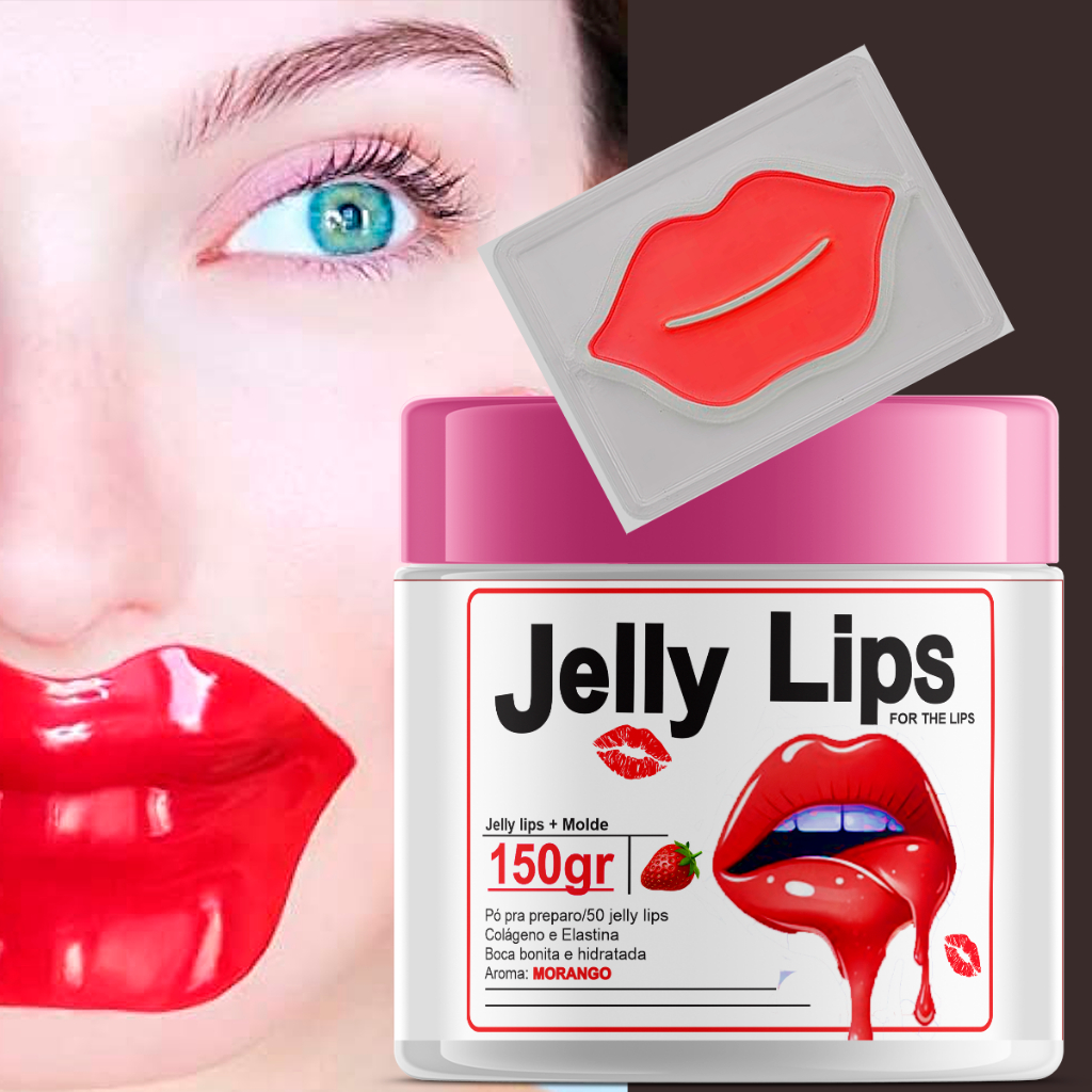 50 lip mask em pó+molde para os lábios hidrata e revitaliza boca ressecada e pós hydralips