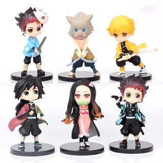 Action figures kimetsu no Yaiba demon slayer Tanjiro Nezuko Zenitsu Inosuke Tomioka Rengoku Shinobu Himejima Hashiras