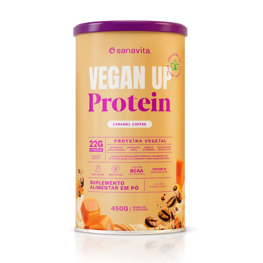 Vegan UP Protein 450g Sanavita - Whey Protein Vegano - Whey Protein Vegetal - Proteína Vegana e Vegetal