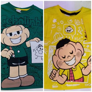 camiseta CEBOLINHA , CASCÃO, TURMA DA MÔNICA 100%algodão infantil manga curta