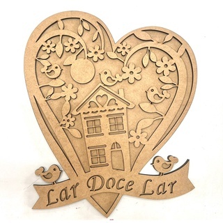 Enfeite casa lar doce lar  quadro moldura de porta enfeite de parede coração porta apartamento decoração casa presente lembrancinha chá de cozinha chá de casa nova quadro decorativo entrada casa