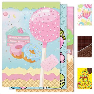 Painel Retangular Doces Confeitaria Decoração Festa Vertical Sublimado Em Tecido 1,50x2,20m