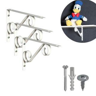 Kit 4 Suportes Mão Francesa Colonial 30 cm + kit Instalação