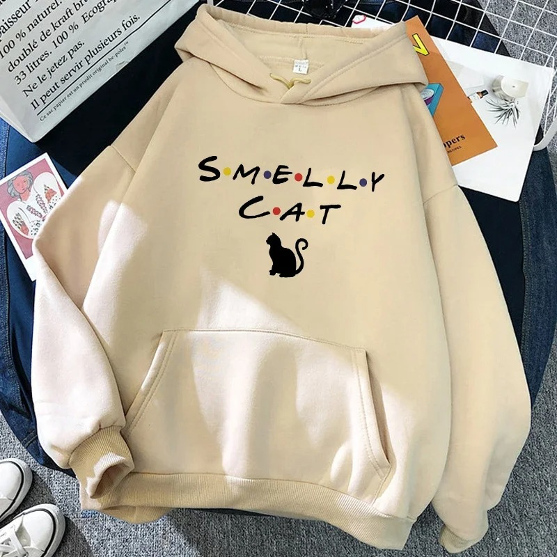 Blusa Moletom Com Capuz Unissex Smelly Cat Friend