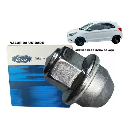 PORCA DA RODA DE ACO VALOR UNIDADE M12 X 1,5  FORD ECOSPORT FORD KA 2015 2016 2017 2018 2019 2020 2021 HATCH SEDAN