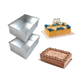 KIT 2 FORMAS RETANGULARES PARA BOLO ALTAS 20X15X10 ALUMÍNIO ASSADEIRA FUNDO FIXO em Oferta na Shopee