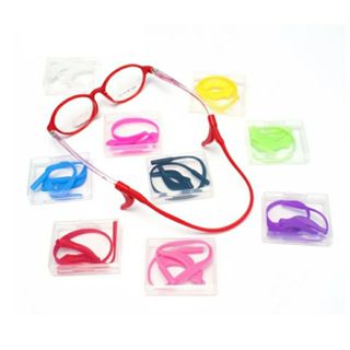kit cordão silicone + gancho trava de óculos - tamanho único infantil