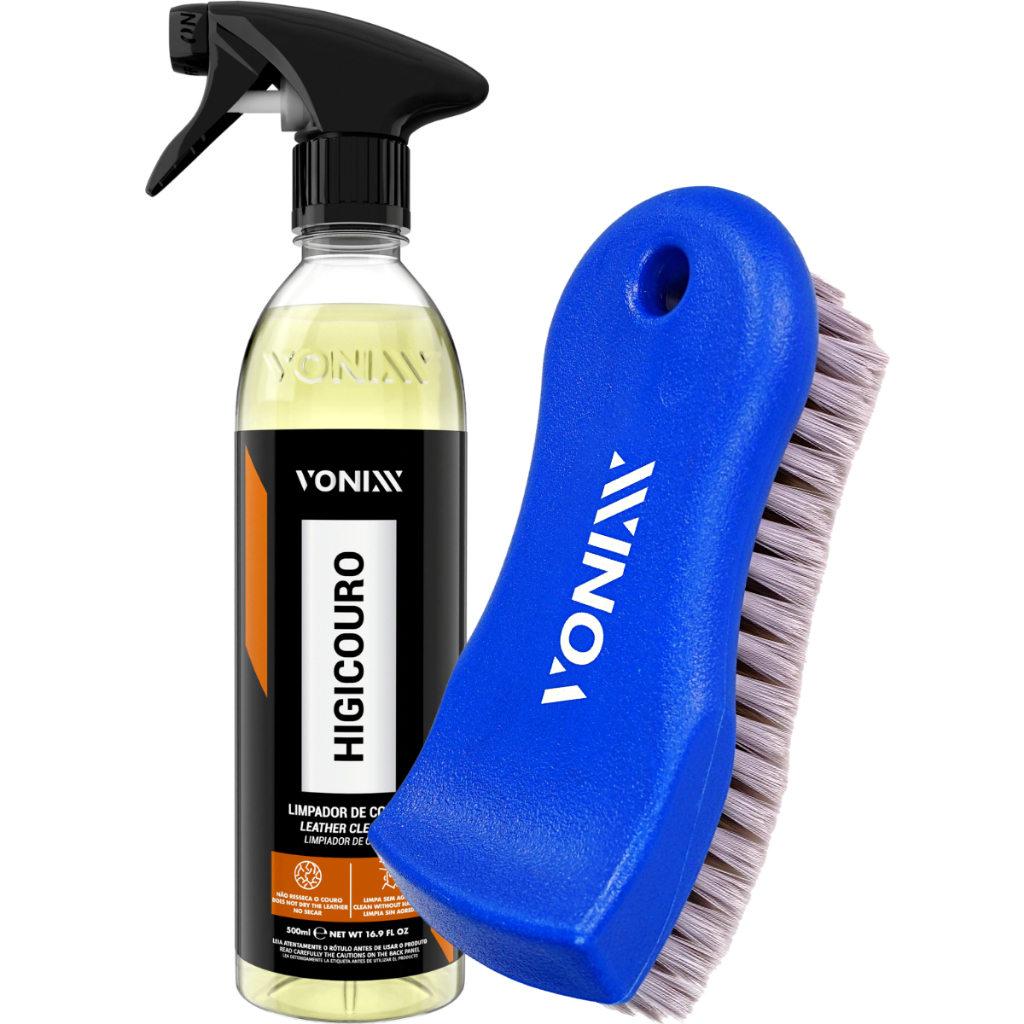 Kit Higicouro Escova Macia Limpa Banco de Couro Vonixx - Spare Parts and Accessories for Vehicles