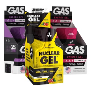 Kit 2x Gas Gel Energético 20 Sachês + Pré Treino Nuclear Gel em Oferta na Shopee