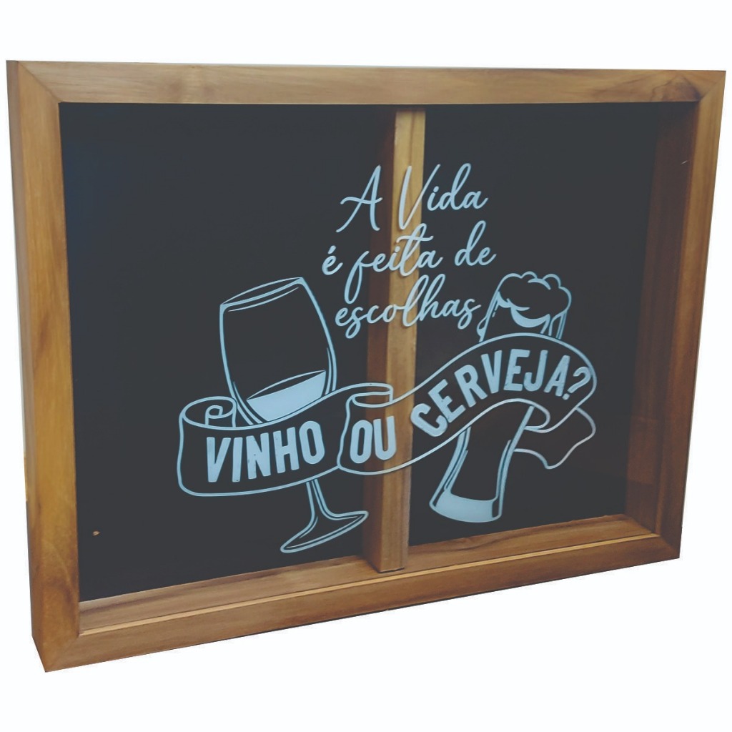 Quadro Porta Rolhas de Vinho e Tampinhas de Cerveja Grande 4