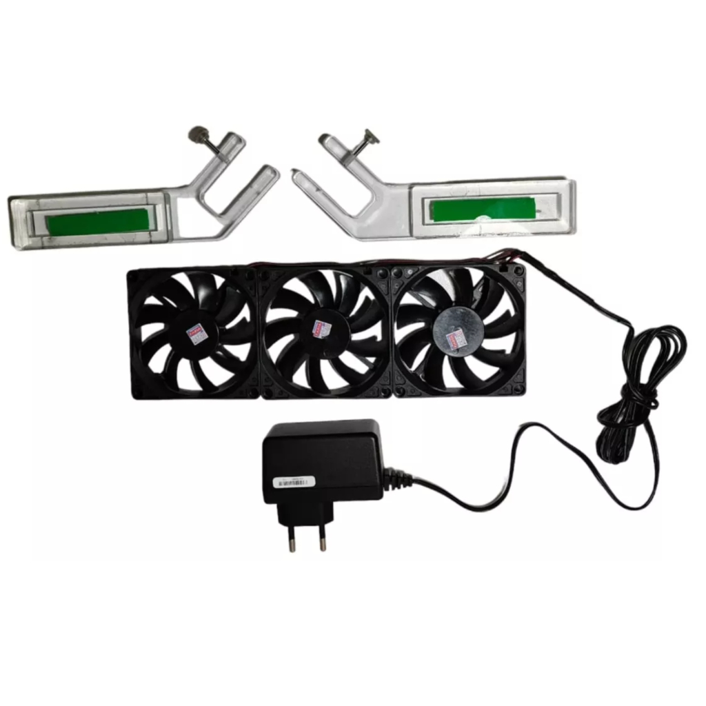 Cooler Para Aquários Marinho Até 200 Litros Triplo Ventoinha Ventilador Bivolt