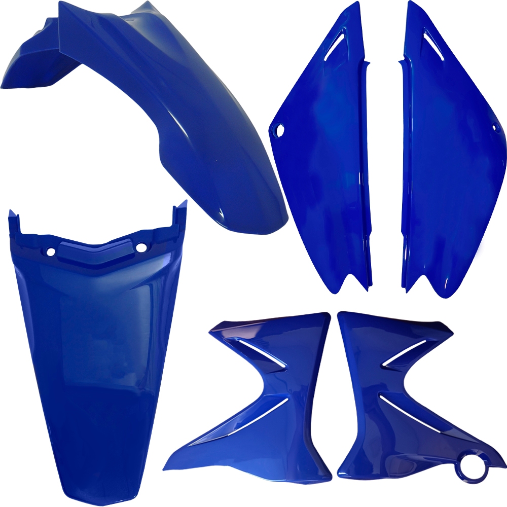 KIT CARENAGEM XTZ 125 2003 A 2016 COM PARALAMA DIANTEIRO E TRASEIRO, ABA DO TANQUE E TAMPA LATERAL