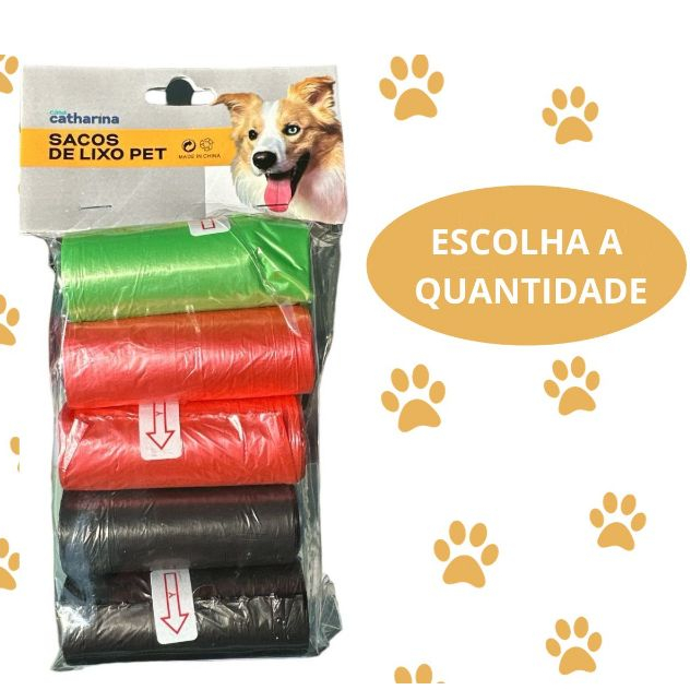 Rolinhos higiênicos para refil De Lixo Coco para Pet Gato E Cachorro biodegradavel Saquinhos Cata caca Saco