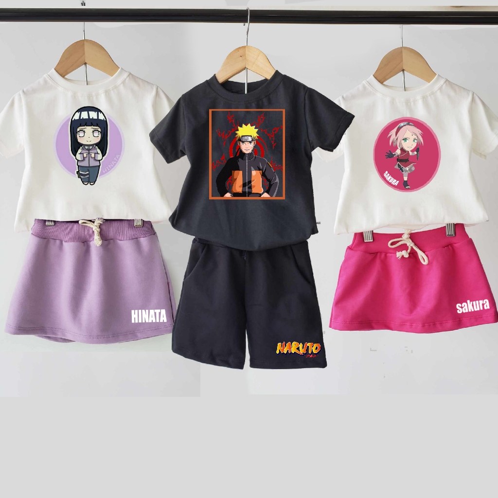 Conjunto Naruto, Sakura e Hinata infantil em Oferta na Shopee