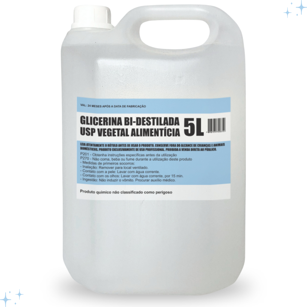 Glicerina Bidestilada USP Vegetal 100% 5 Litros em Oferta na Shopee