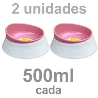 2 Potes Comedouro Bebedouro Cães Gatos Coelhos Outros Animais Reforçado - M - 500ml em Oferta na Shopee