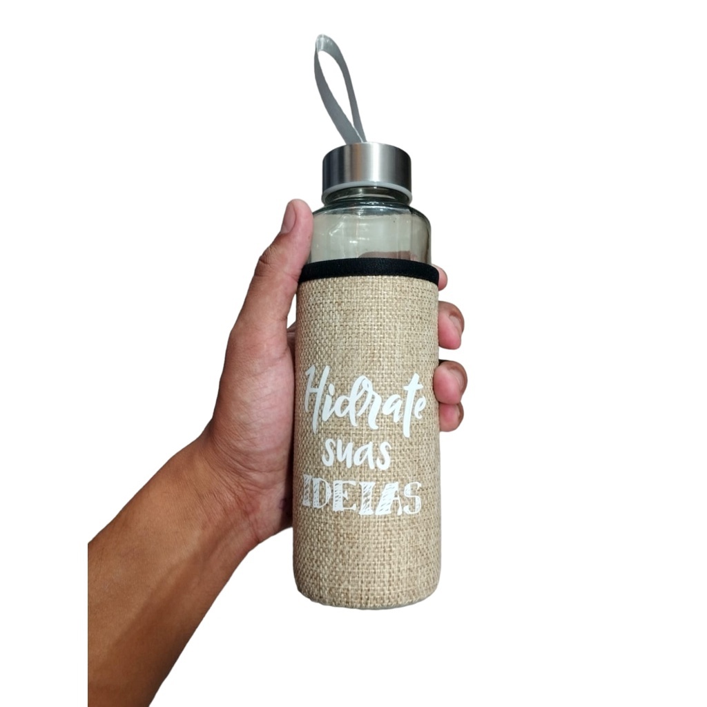 Garrafa De Vidro Com Capa Neopreme 750ml Chá