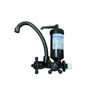 Torneira C/ Filtro Cristalina Reduz O Cloro Parede Preta em Oferta na Shopee