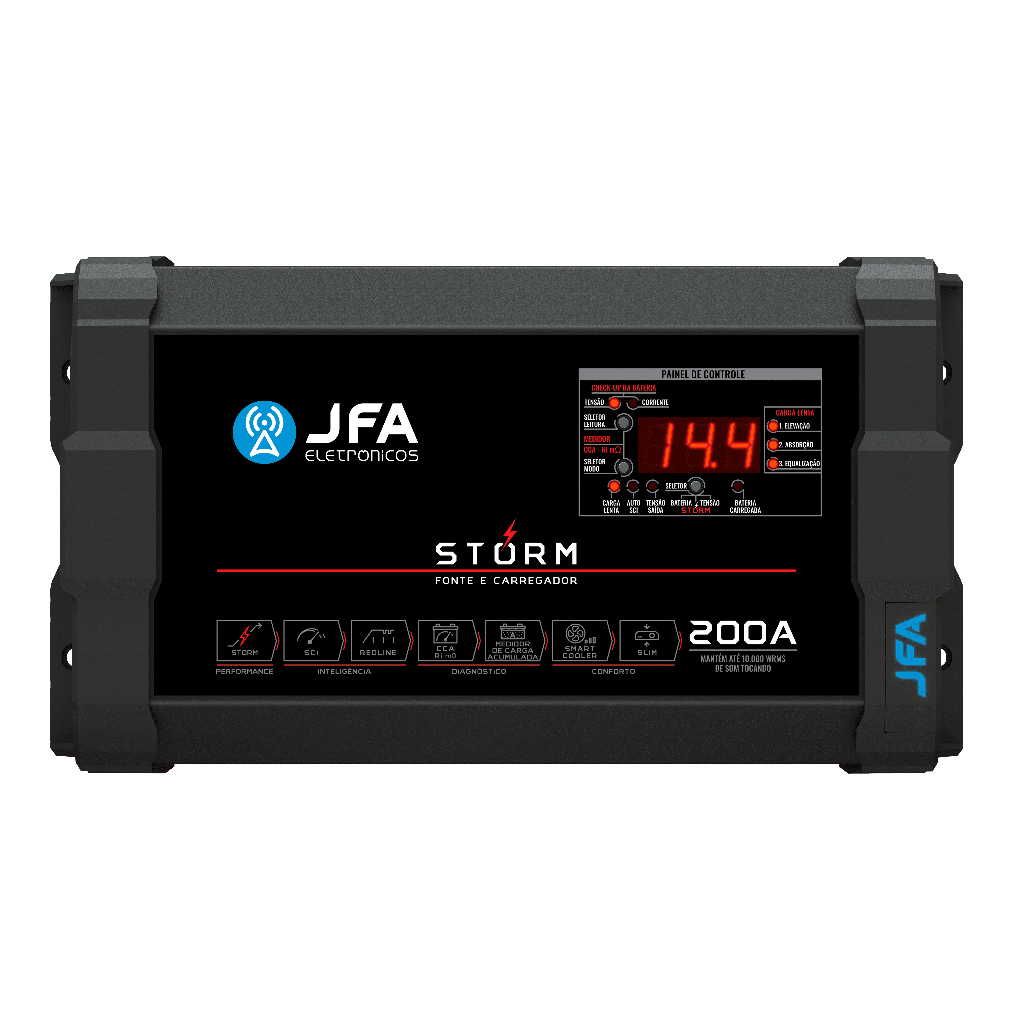 Fonte Automotiva Jfa 200a Storm Voltímetro Digital Mono 220v em Oferta na Shopee