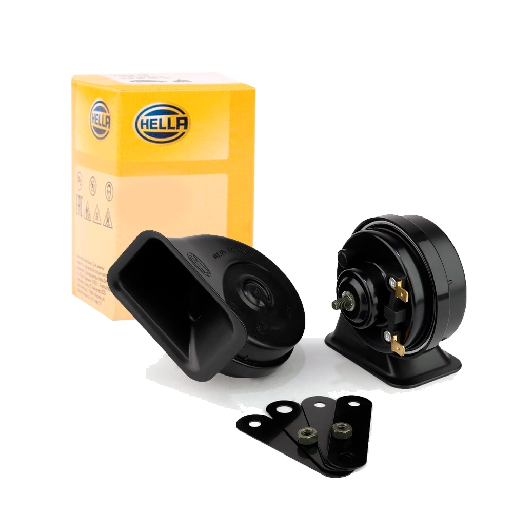 Buzinas Automotivas HELLA Par 72W 410 490 Hz Tipo Caracol 3FH011225161 em Oferta na Shopee