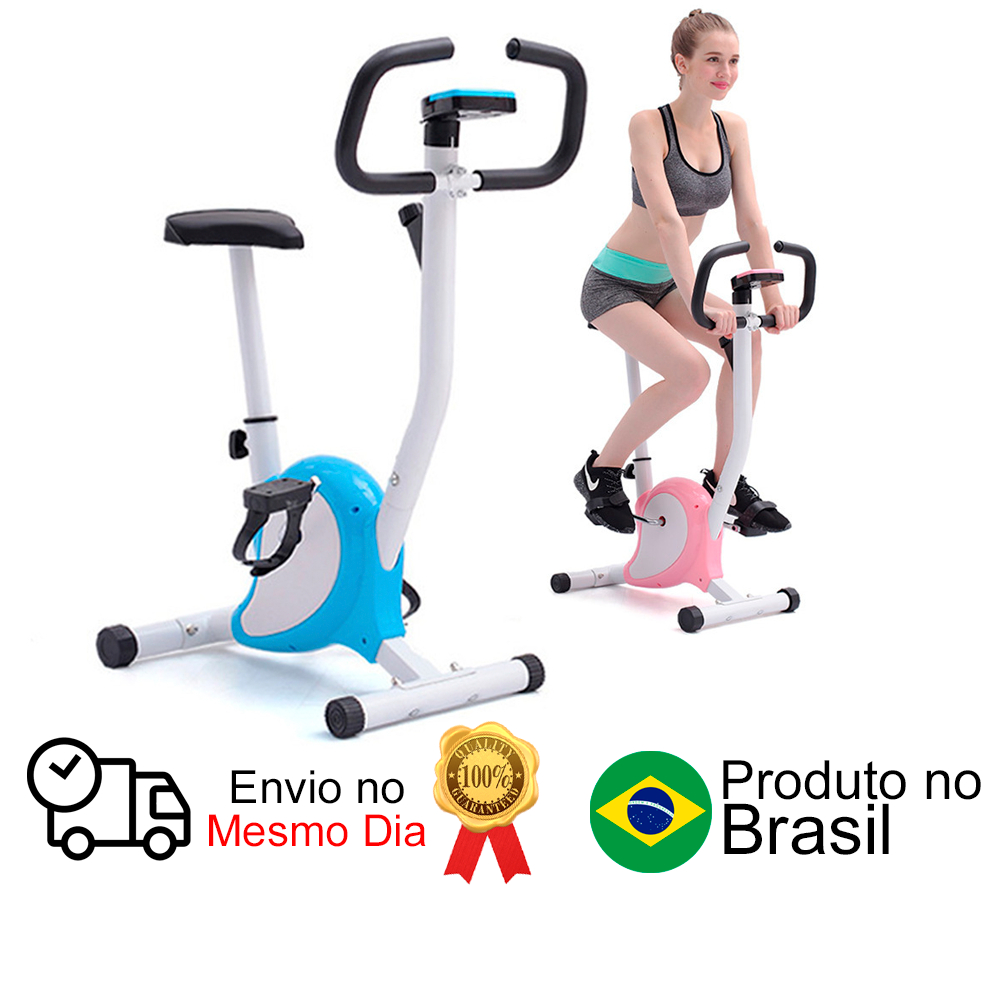 Bicicleta ergométrica Deend Fitness Vertical Branco e Azul