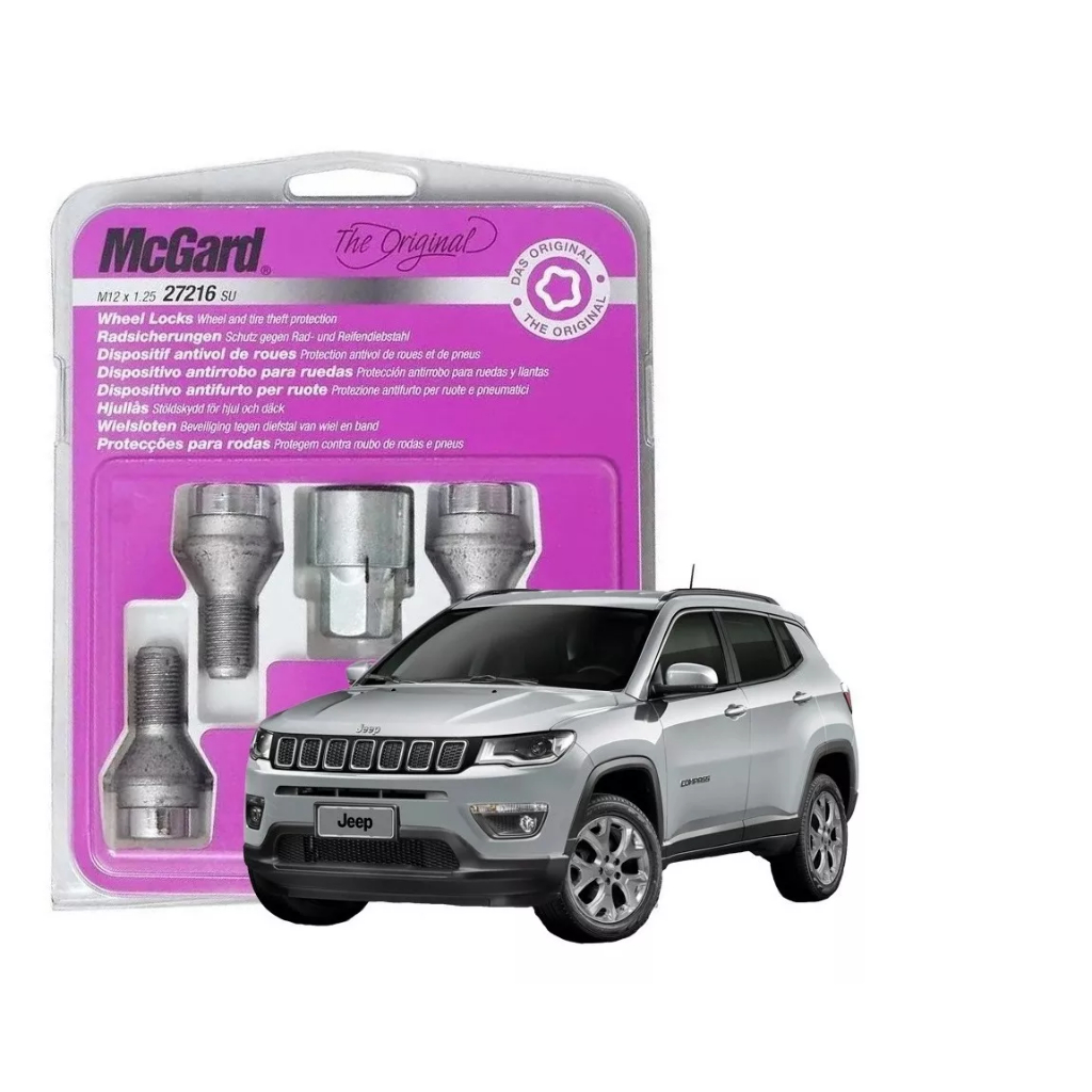 Parafuso Antifurto Trava Porca De Rodas Jeep Renegade Compass COMMANDER FIAT TORO 27216 SU IMPORTADO