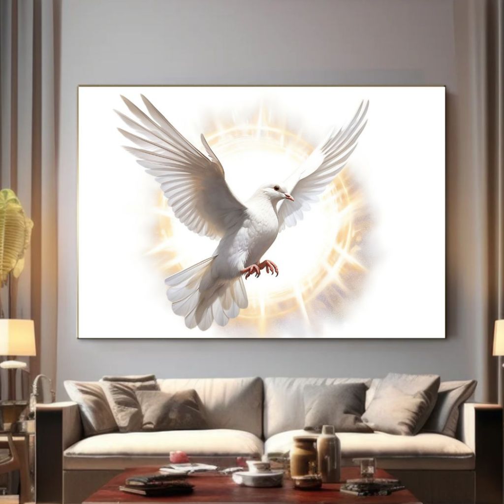 Quadro decorativo religioso divino Espírito Santo de Deus GRANDE lindo símbolo de fé 4k