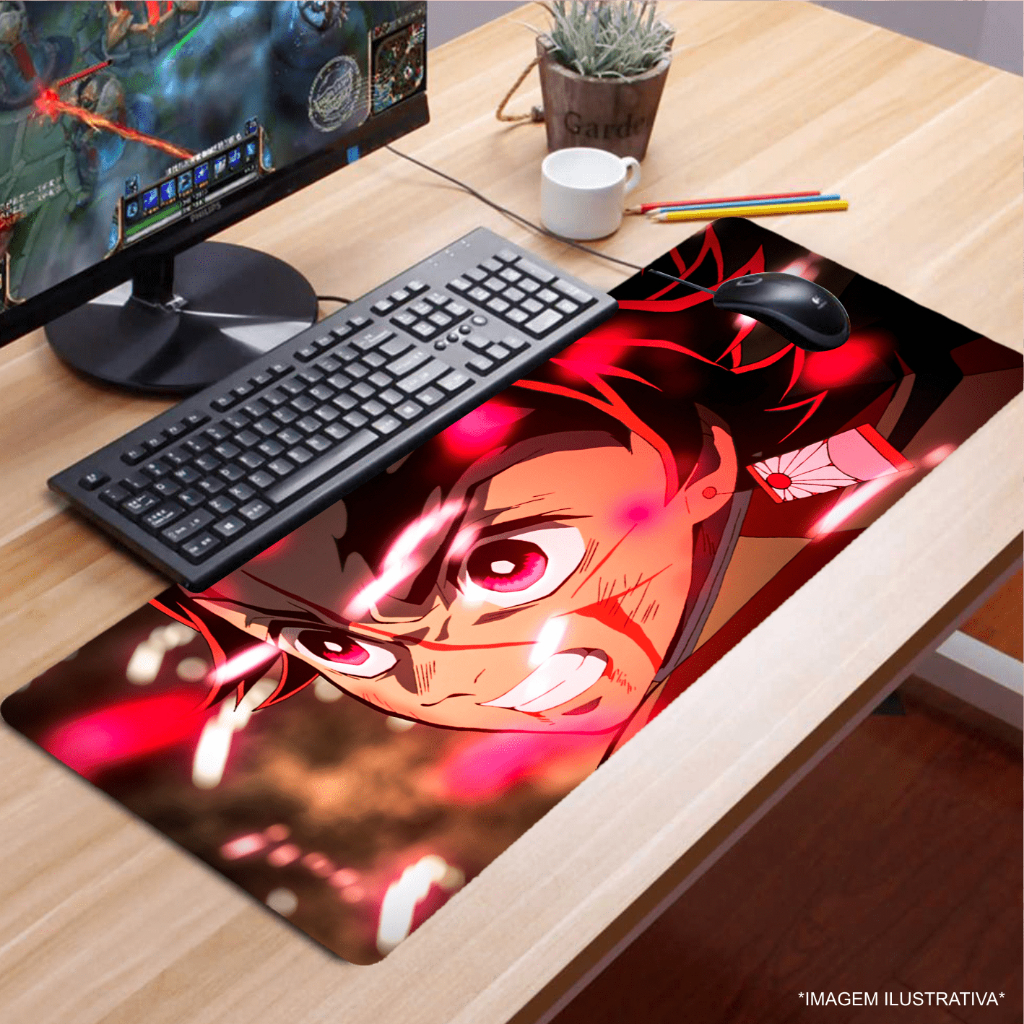 Mouse Pad Gamer 65x32cm Estampa Anime KNY 629