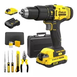 Parafusadeira/furadeira 1/2 Stanley Scd711c2k Com maleta + kit