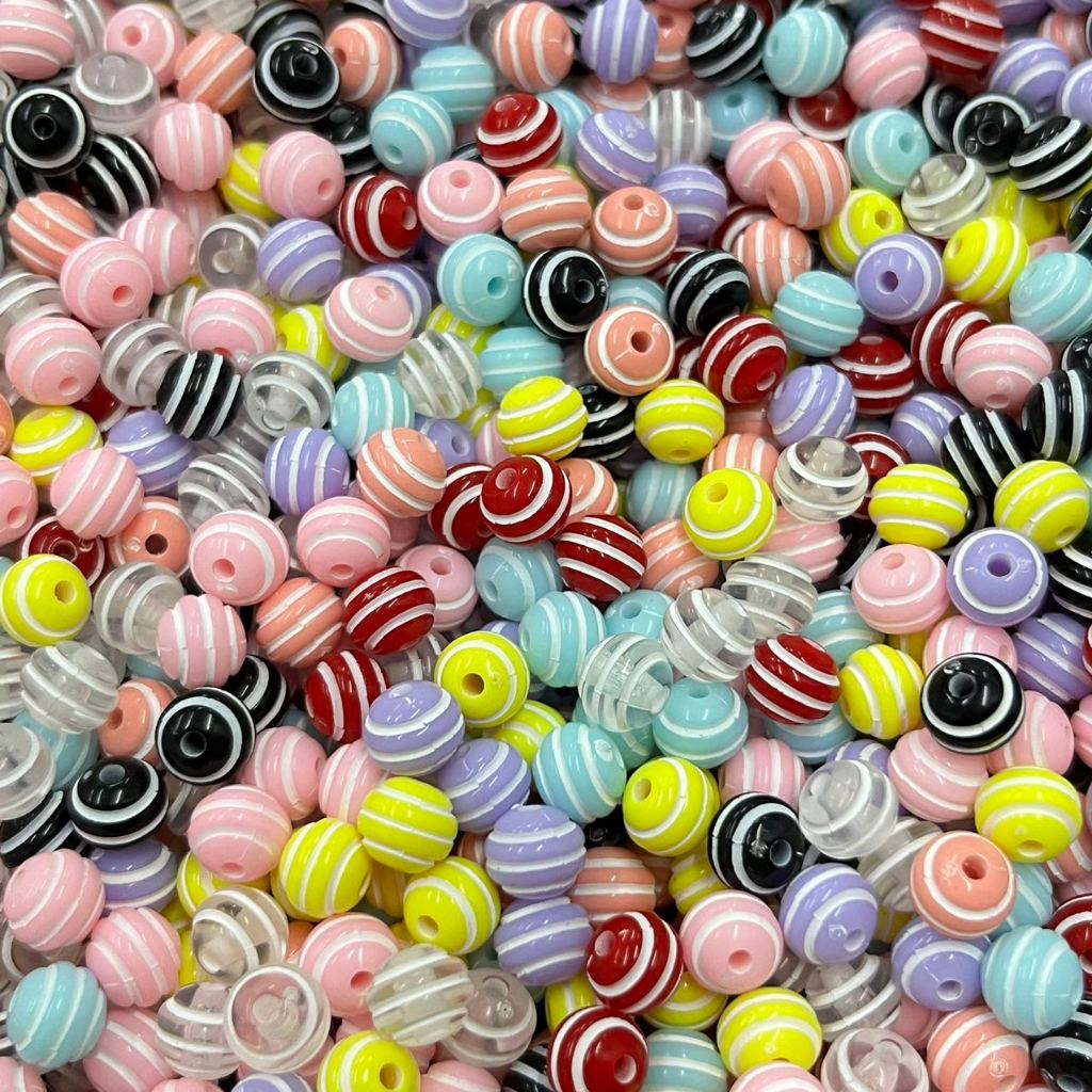 180pcs-50g 8mm Infantis Coloridas Bolinhas De Listra 8mm