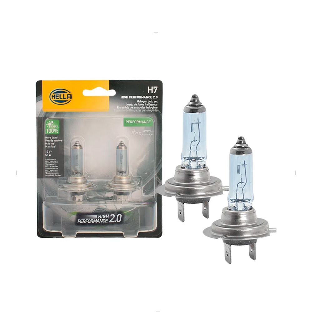 Jogo Duas Lâmpadas Automotivas HELLA Halógenas H7 55W PX26d H7HP em Oferta na Shopee