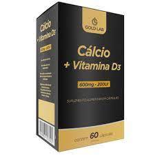 Cálcio +Vitamina D3 Gold Lab c/60 Cápsulas