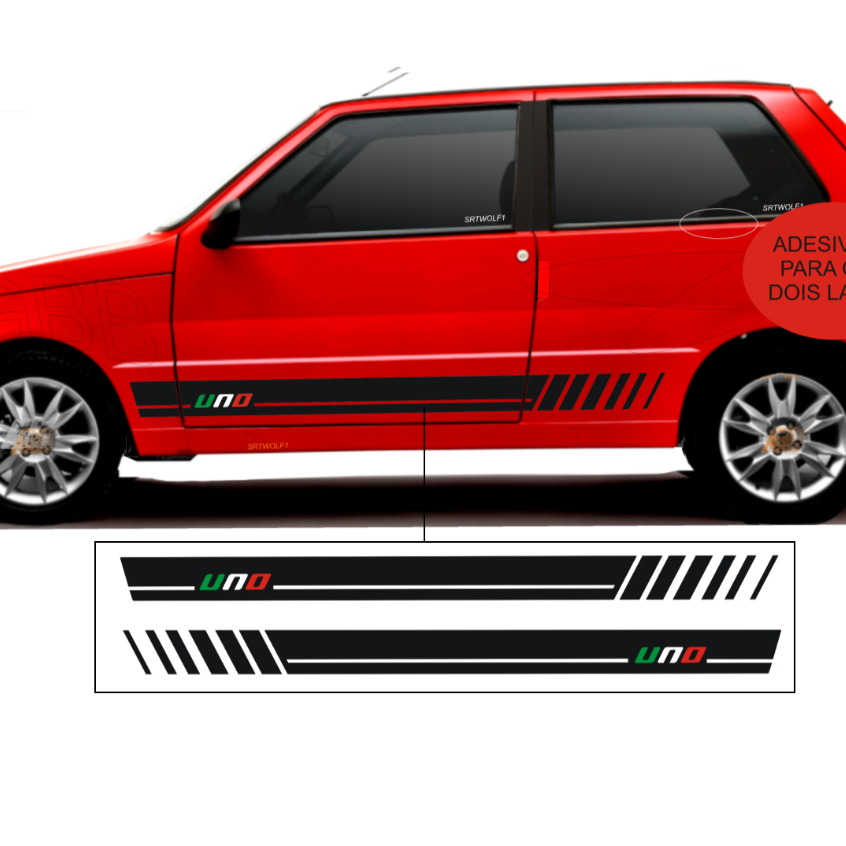 Adesivo Faixa Lateral Uno Mille Fire Economy Elx Acessórios em Oferta na Shopee