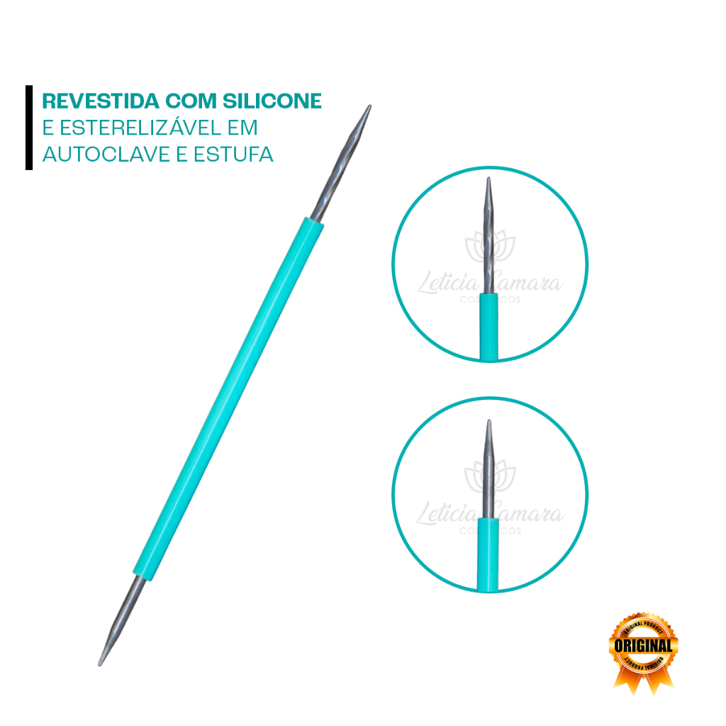 kit 5 Palitos Misto Manicure Pedicure Duplo Inox Leticia Camara Cutelaria Original — imagem 2 de 2