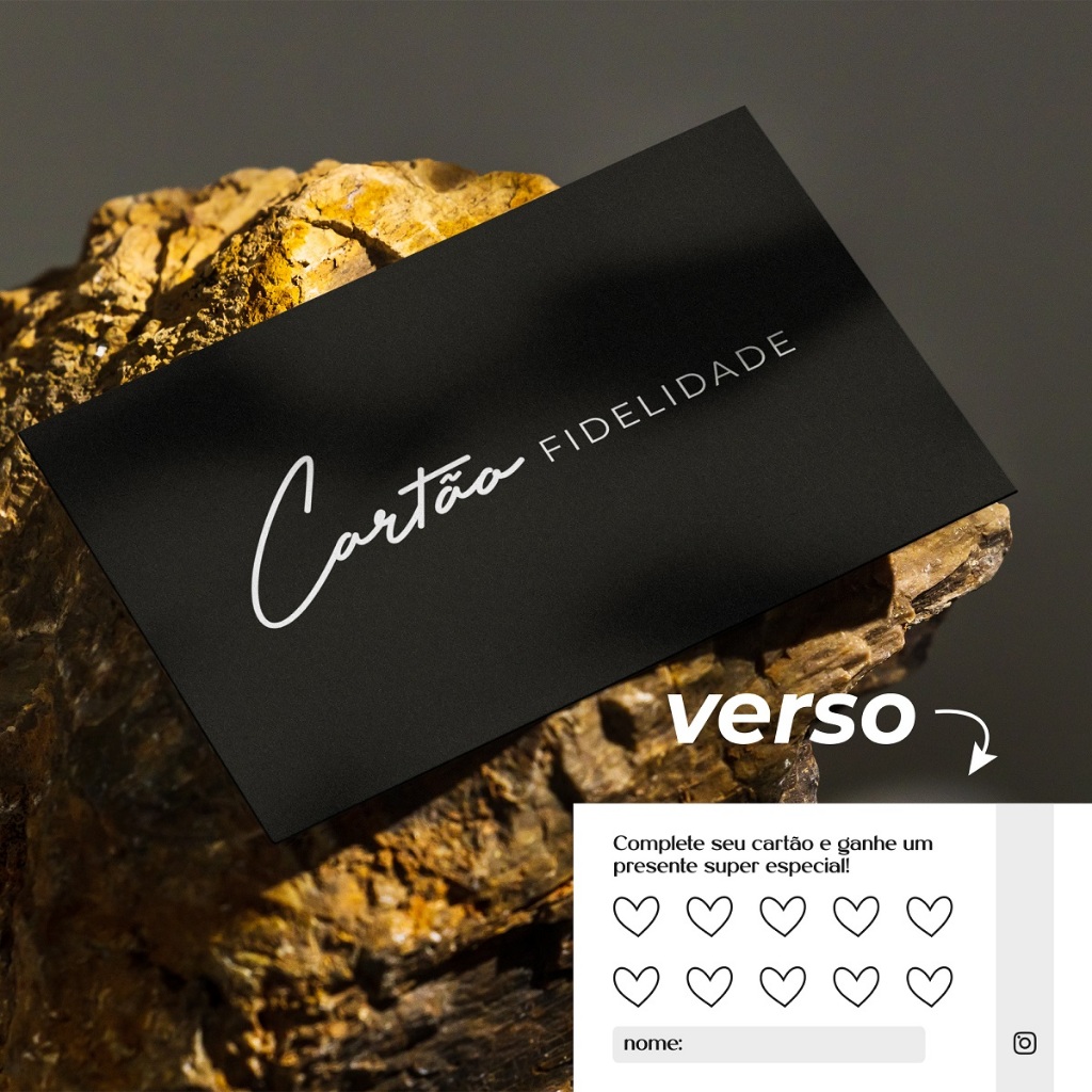 Cartão fidelidade para clientes vip fiel preto em Oferta na Shopee