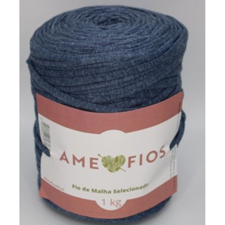 kit fio de malha selecionado 1kg/ 5 unidades, cinza mescla escuro/azul marinho/azul mescla