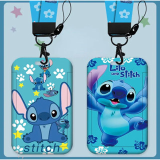 Disney-Lilo & Stitch Titular do Cartão para Casais, Titular do Cartão, Chaveiro, Cordão, Viagem, Ponto Bonito, ID, Crachá
