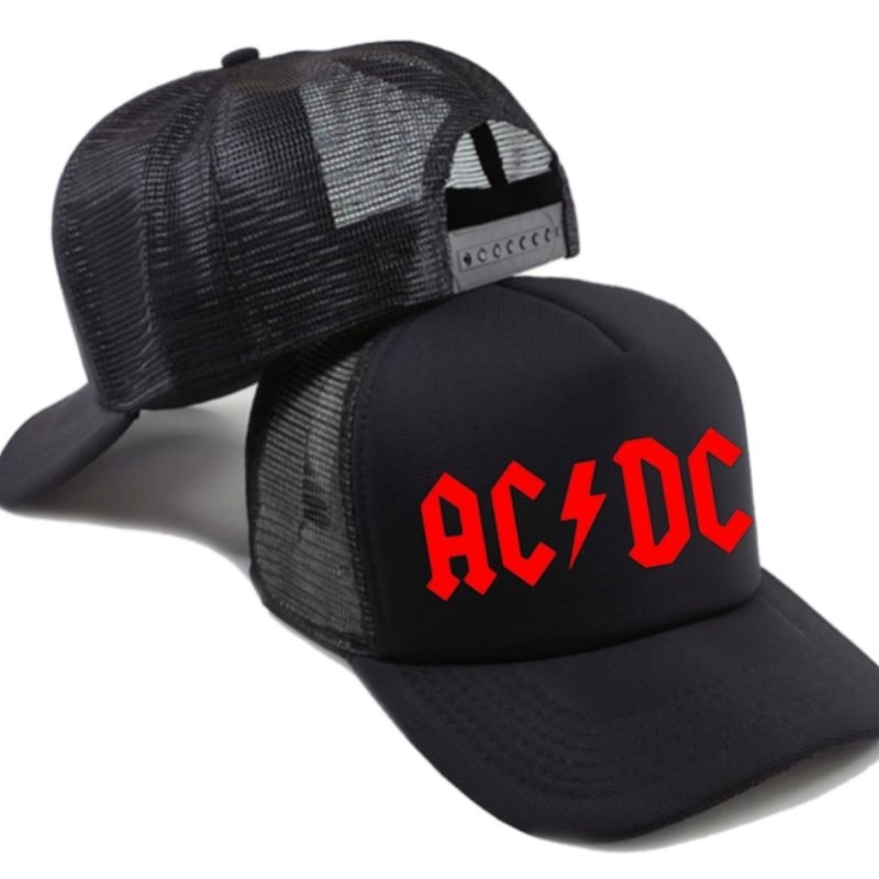 Boné Trucker AC DC, Black Sabbath, King Diamond (Rock, Heavy Metal)
