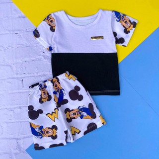 Roupas de Bebê Conjunto Mauricinho Safari Mickey Bolofofos