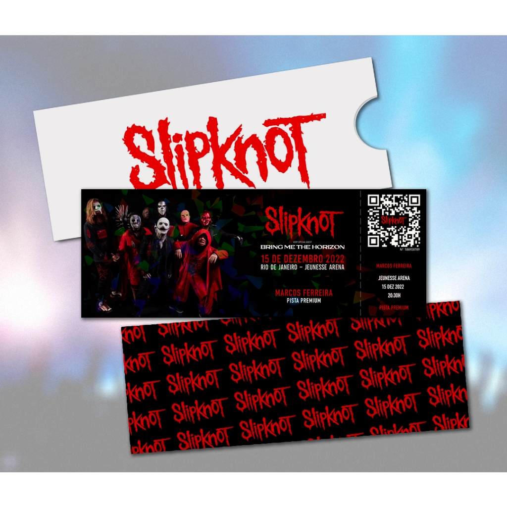 Ingresso Holográfico Personalizado - Slipknot