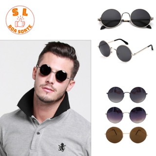 Óculos De Sol Redondo Masculino Feminino Unissex Ozzy John Lennon Raul Seixas Beatles Acessórios Moda Verão