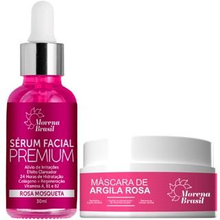 KIT Sérum Rosa Mosqueta + Máscara Hidratante Facial Skin Care | MORENA BRASIL